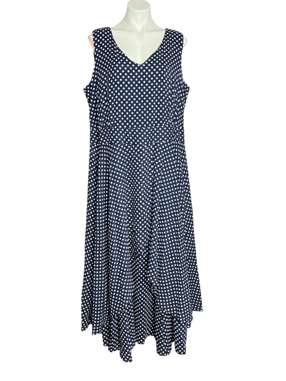 Jessica London Polka Dot Dress 22W NWOT Fit Flare Voluminous Preppy